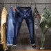 Spring New Men's Elastic Cotton Stretch Jeans Pants Loose Fit Denim Trousers Men's Brand Fashion Wear and washed jean pants