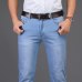 Sulee Brand Men Spring Summer  Jeans Denim Mens Jeans Slim Fit Plus Size to 40  Big and Tall Men Pants Thin Dress  jeans