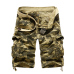 2019 New Camouflage Loose Cargo Shorts Men Cool Summer Military Camo Short Pants Hot Sale Homme Cargo Shorts No belt