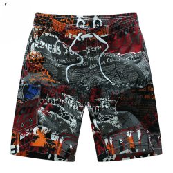 2019 Summer Hot Men Beach Shorts Quick Dry Printing Board Shorts Men Bermuda Masculina