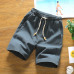 2019 Summer New Cotton Shorts Loose Men's Casual Shorts Black White Drawstring Waist Bermuda Shorts Men Plus Size 4XL 5XL