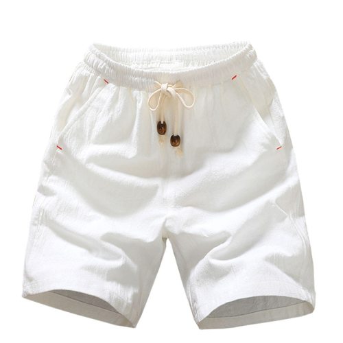 2019 Summer New Cotton Shorts Loose Men's Casual Shorts Black White Drawstring Waist Bermuda Shorts Men Plus Size 4XL 5XL