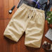 2019 fashion men's cotton and linen casual shorts cotton and linen beach casual sports shorts