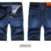 2019Summer Brand Stretch Thin high quality cotton Denim Jeans male Short Men Knee Length Soft blue casual Shorts Plus Size 28-46