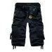 8 Colors Plus Size 29-40 New Brand Summer Camouflage Loose Cargo Shorts Men Camo Summer Short Pants Homme Cargo Shorts NO BELT