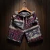 9 Color Men's Casual Beach Floral Shorts 2019 New Summer Fashion Straight Cotton Linen Bermuda Hawaiian Short Pants Male Brand
