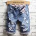 AIRGRACIAS Mens Ripped Short Jeans Brand Clothing Bermuda Cotton Shorts Breathable Denim Shorts Male New Fashion Size 28-40