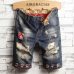 AIRGRACIAS Mens Ripped Short Jeans Brand Clothing Bermuda Cotton Shorts Breathable Denim Shorts Male New Fashion Size 28-40