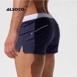 ALSOTO Shorts Men Zipper Pocket Casual Mens Shorts Fast Dry Boardshorts Joggers Men's Trunks Summer Mens Short homme masculino