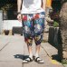 Beach Shorts Men Summer Hawaii Men linen Shorts Loose Straight Comfortable Drawstring Casual Hip Hop Homme Mens Shorts M-5XL