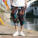 Beach Shorts Men Summer Hawaii Men linen Shorts Loose Straight Comfortable Drawstring Casual Hip Hop Homme Mens Shorts M-5XL