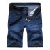 Big Size 40 42 44 46 2019 Summer New Men Business Denim Shorts Fashion Casual Stretch Slim Blue Short Jeans Male