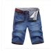 ClassDim Men's Denim Shorts Good Quality Short Jeans Men Cotton Solid Straight Short Jeans Male Blue Casual Short Jeans