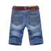 ClassDim Men's Denim Shorts Good Quality Short Jeans Men Cotton Solid Straight Short Jeans Male Blue Casual Short Jeans