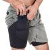 FRMARO  A New Men Summer Slim Shorts Gyms Fitness Bodybuilding Running Male Shorts Knee Length Breathable Shorts Mesh Sportswear