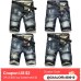 GAAJ Slim Jeans Shorts Men Brand Ripped Summer Capri Men's Fashion Biker Casual Elasticity Distressed Hole Blue Denim Short Jean