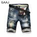 GAAJ Slim Jeans Shorts Men Brand Ripped Summer Capri Men's Fashion Biker Casual Elasticity Distressed Hole Blue Denim Short Jean