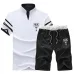 HCXY 2019 Men's Summer Sets Shorts + Short sleeve t shirt Men Beach Shorts Tee Male Elastic waist Shorts homme Solid color
