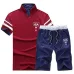 HCXY 2019 Men's Summer Sets Shorts + Short sleeve t shirt Men Beach Shorts Tee Male Elastic waist Shorts homme Solid color