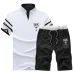 HCXY 2019 Men's Summer Sets Shorts + Short sleeve t shirt Men Beach Shorts Tee Male Elastic waist Shorts homme Solid color