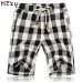 HCXY 2019 Summer style Men's Linen Casual Shorts Men Plaid Striped Linen Cotton Shorts Casual Beach Shorts Men Plus size 5XL