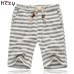 HCXY 2019 Summer style Men's Linen Casual Shorts Men Plaid Striped Linen Cotton Shorts Casual Beach Shorts Men Plus size 5XL