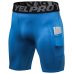 HEFLASHOR Brand New  Men Sports Gym Compression Phone Pocket Wear Under  Layer Short Pants Athletic Tights Shorts Bottoms