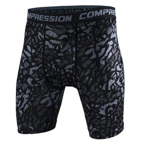 HEFLASHOR Plus Size Skinny Shorts Men Casual Compression Elastic Waist Short homme Fashion Camouflage Printed Sportwear Shorts