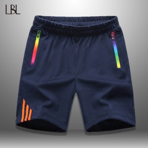 LBL Striped Shorts Men Summer Men's Sportswear Casual Boardshorts Man Zipper Pocket Breathable Mens Short Trousers New Fashion