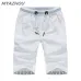MYAZHOU 5XL Men's Summer Casual Shorts 2019 Solid Color Elastic Waist Fashion Men's Shorts 100% Cotton Brand men Clothing Shorts
