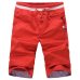 Men Casual Shorts New Summer Men Elastic Waist Shorts  Knee Length Male Cotton Casual Short Pants