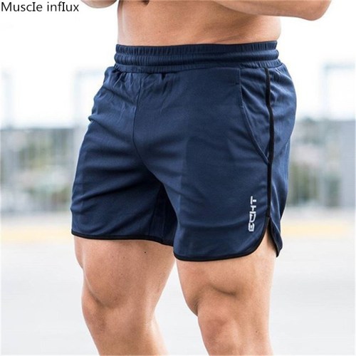 Men Fitness Bodybuilding Shorts Man Casual Gyms Workout Male Breathable Mesh Quick Dry Sportswear Jogger Beach Short Pants