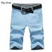 Mwxsd Brand Summer Fashion Mens Shorts Casual Cotton Slim Bermuda Masculina Beach Shorts Joggers Trousers Knee Length Shorts -38