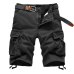 New 2018 Summer Men's Baggy Multi Pocket Military Zipper Cargo Shorts breeches Male Long Army Green Khaki Mens Tactical Shorts