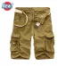 New 2019 Men Cargo Shorts Casual Loose Short Pants Camouflage Military Summer Style Knee Length Plus Size 10 Colors Shorts Men