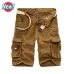 New 2019 Men Cargo Shorts Casual Loose Short Pants Camouflage Military Summer Style Knee Length Plus Size 10 Colors Shorts Men