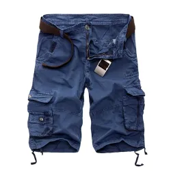 New 2019 Men Cargo Shorts Casual Loose Short Pants Camouflage Military Summer Style Knee Length Plus Size 10 Colors Shorts Men