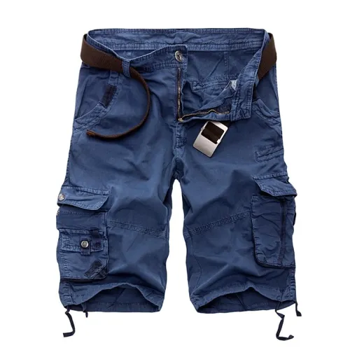 New 2019 Men Cargo Shorts Casual Loose Short Pants Camouflage Military Summer Style Knee Length Plus Size 10 Colors Shorts Men
