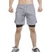 New Double Layer Shorts Men Summer Quick-drying Breathable Running Men Shorts Sports Training Fitness Short Pants