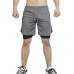 New Double Layer Shorts Men Summer Quick-drying Breathable Running Men Shorts Sports Training Fitness Short Pants