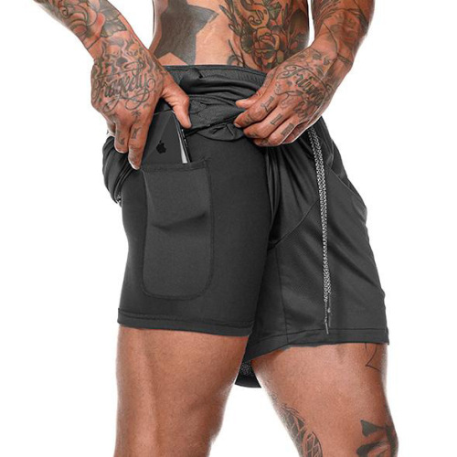 New Double Layer Shorts Men Summer Quick-drying Breathable Running Men Shorts Sports Training Fitness Short Pants