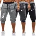 New Fashion Summer Leisure Men Knee Length Shorts Color Patchwork JUST BREAK IT Joggers Short Sweatpants Man Bermuda Shorts