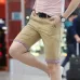 Solid Shorts Men Plaid Ruched Hem Short Male Fashion Shorts Plus Size Summer Mens Shorts Cotton Casual Brand Style marque homme