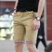 Solid Shorts Men Plaid Ruched Hem Short Male Fashion Shorts Plus Size Summer Mens Shorts Cotton Casual Brand Style marque homme
