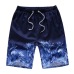 Summer Print Swiming Shorts Men Drawstring Casual Sunga Masculina Loose Quick Dry Board Shorts Elastic Waist Usa Beach Shorts