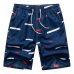 Summer Print Swiming Shorts Men Drawstring Casual Sunga Masculina Loose Quick Dry Board Shorts Elastic Waist Usa Beach Shorts