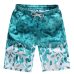 Summer Print Swiming Shorts Men Drawstring Casual Sunga Masculina Loose Quick Dry Board Shorts Elastic Waist Usa Beach Shorts