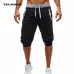 Summer men Leisure Men Knee Length Shorts Color Patchwork Joggers Short Sweatpants Trousers Men Bermuda Shorts roupa masculina