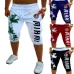 Zogaa Summer Men Knee Length Shorts Color Patchwork Joggers Short Sweatpants Trousers Men Bermuda Shorts Roupa Masculina