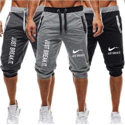 brand new Mens gym  shorts Run jogging sports Fitness bodybuilding Sweatpants male workout training Brand Knee Length short pant